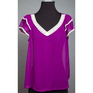 Purple chiffon top